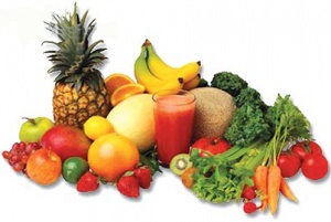 Aguas, verduras y frutas